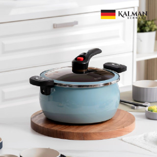 [칼만] IH 에나멜 더블 진공 저압 냄비솥 7L