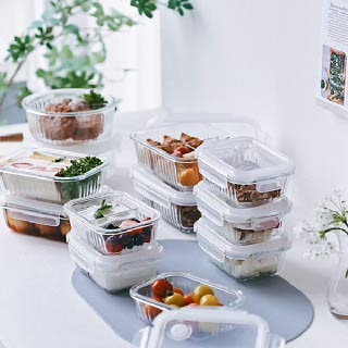 [네오플램] 웨이브락v 내열유리 밀폐용기 (스팀홀) 12종 세트