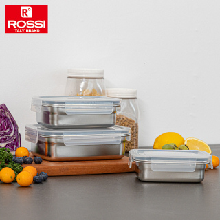 이태리 로시 렌지스텐 밀폐용기3종1호(400m, 600ml, 1000ml)