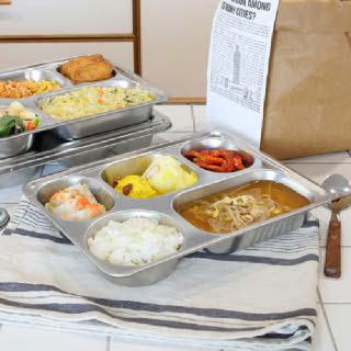 쿠비녹스 스텐 뚜껑 식판 5구 CO-40-25