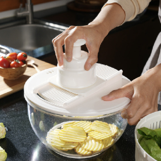 [미스티파이] 마스터 샐러드 스피너 8PC 세트 (야채탈수기 및 채칼 포함)