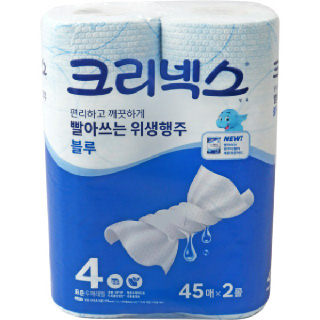 크리넥스빨아쓰는위생행주블루(45매*2)