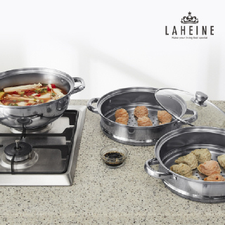라헨느 더 퀸 포토프 스테인레스 IH 3단 찜기