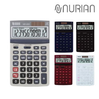 [누리안] 탁상용 일반 기본 칼라 계산기 NR-805