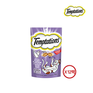 [마즈] 템테이션 고양이 간식 부드러운 우유맛 75g 12팩