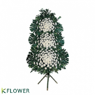 [한국화훼농협]근조3단화환0001