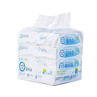 깨끗한나라 물티슈(페퍼민트향)70매 x 8