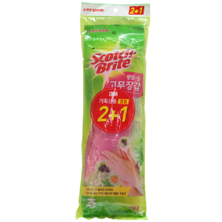 황토숯 고무장갑 (중) 2+1