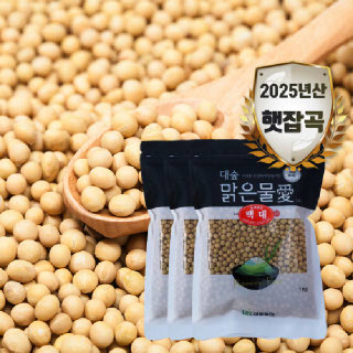 [대숲맑은물애] 25년산 밭에서 나는 고기 대두 백태 3kg