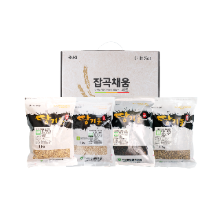[완주 고산농협] 땅기운 친환경 잡곡선물세트 2호 (자색보리쌀,발아현미,발아찰흑미,흑보리쌀) [각1kg / 총 4kg] 