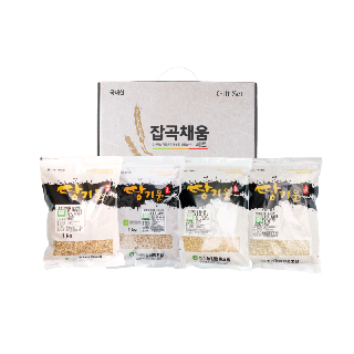 [완주 고산농협] 땅기운 친환경 잡곡선물세트 1호 자색보리쌀,찰현미,현미,통밀 [각1kg / 총 4kg] 