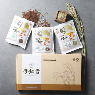 유기농 전남 보성 벌교쌀 선물세트(오색미,녹미,적미 각 500g)