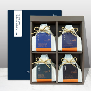 전북 착한농부 잡곡 선물세트 4종(찰보리쌀,현미,찹쌀,혼합8곡 각 500g)