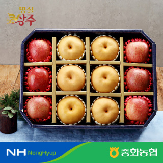 [중화농협] 명실상주 프리미엄 팔각 사과·배 혼합세트 6kg(사과6+배6)