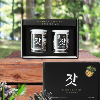 [산지직송] 가평 햇 잣 선물세트 2캔(백잣1개+황잣1개)