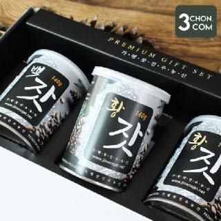 [삼촌밥먹자] 경기도 가평에서 보내드리는 명품 햇 잣 선물세트(백잣2개+황잣1개)