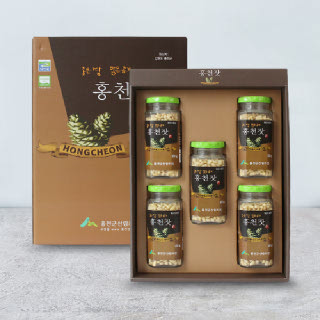 [삼촌밥먹자] 산지에서 보내드리는 홍천 잣 선물세트(백잣) 150gx3/150gx5