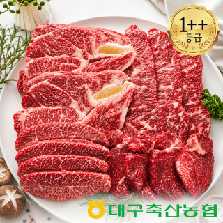 [싱씽배송][대구축협] 팔공참한우 1++등급 등심 채끝 안심 부채살 300g 골라담기