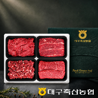 [대구축협] 팔공상강한우 정육선물세트 2호 2kg(불고기,국거리,산적,장조림 각500g)