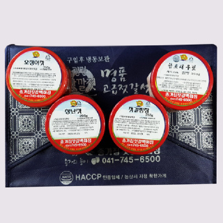 강경종가집젓갈 고급형 250g 4종세트(낙지젓 오징어젓 명란젓 새우젓 등)