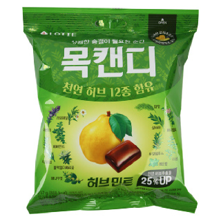 [바로바로팜] 롯데목캔디파워허브봉 217g