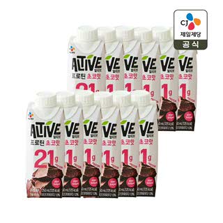 얼티브 비건프로틴 당류 ZERO 초코 250ml x12개