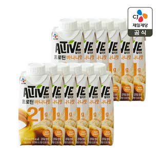 얼티브 비건프로틴 당류 ZERO 바나나 250ml x12개