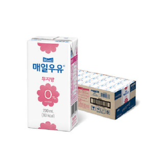 매일유업 멸균 무지방 0% 200ml*48입