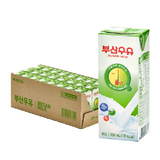부산우유 멸균 흰우유 200ml 24개입