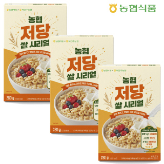 [농협식품] 농협 저당 쌀 시리얼 280g 3개 