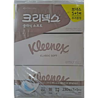 [바로바로팜] 크리넥스클래식230매*(5+1입)