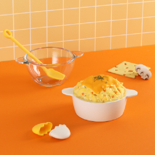 [네오플램] 에그밤 IH 폭탄 계란찜 에디션 세트(실리콘 그립, 스푼 포함)