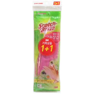 [바로바로팜]3M 황토숯 고무장갑(대)1+1